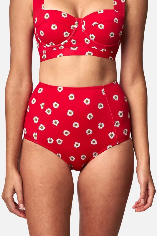 Never Say Never High-Waisted Bikini Bottom PAPER DAISY ROUGE sold by UNE PIECE