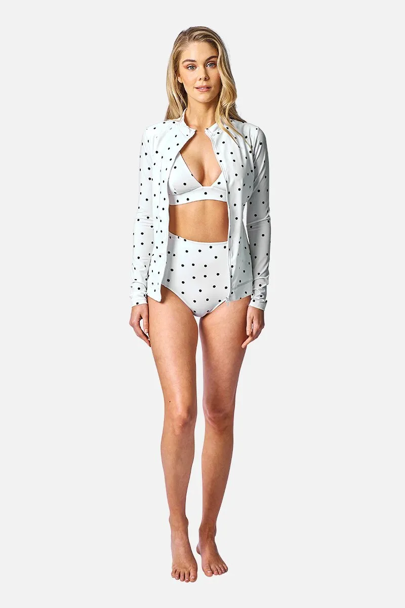 Never Say Never High-Waisted Bikini Bottom POLKA BLANC sold by UNE PIECE product image thumbnail 5