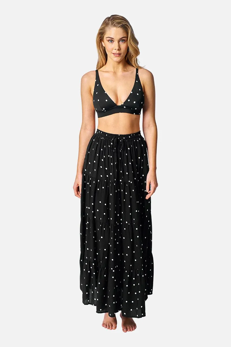 Ethereal Tiered Maxi Skirt POLKA NOIR sold by UNE PIECE product image thumbnail 4