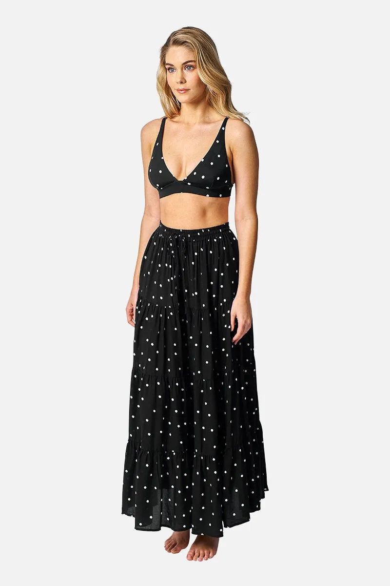 Ethereal Tiered Maxi Skirt POLKA NOIR sold by UNE PIECE product image thumbnail 5
