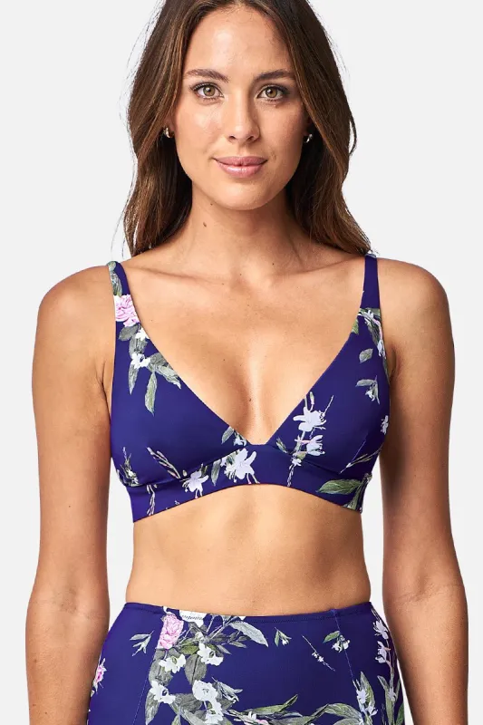 Never Say Never Bikini Bralette ROMANTIQUE NAVY made by UNE PIECE