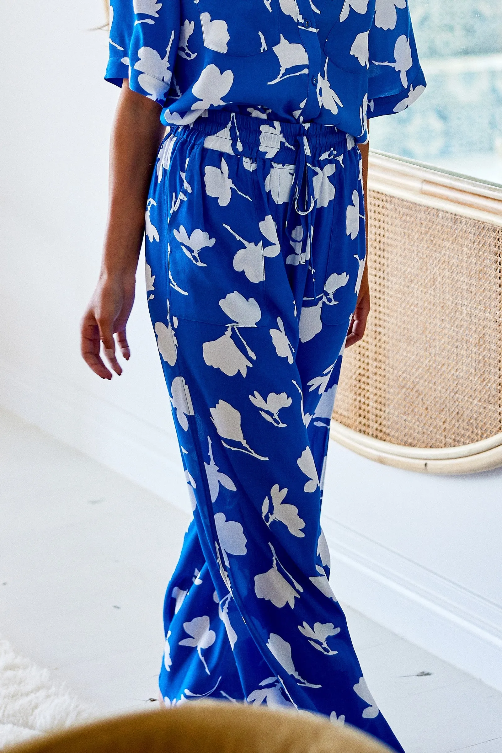 Palazzo Pants MAGNOLIA SILHOUETTE BLUE sold by UNE PIECE