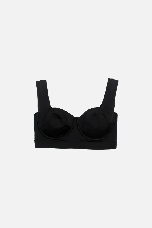 [Sample] Original Bustier Balconette Bikini Bralette BLACK made by UNE PIECE