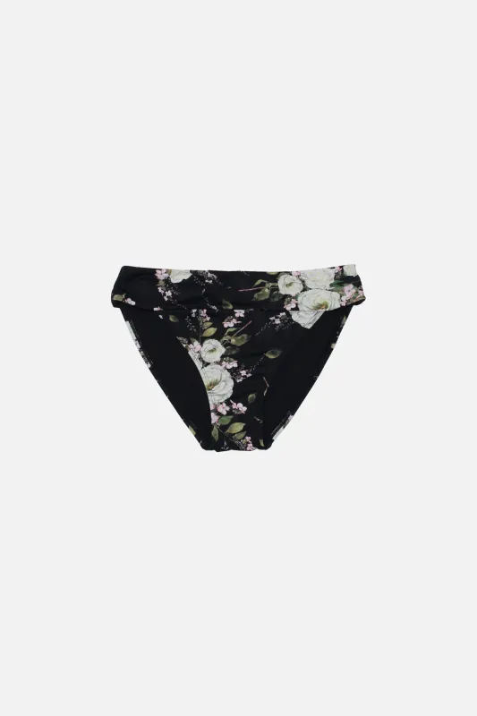 [Sample] Classic Sassy Bikini Bottom LONDON PINK BOTANICAL BLACK made by UNE PIECE