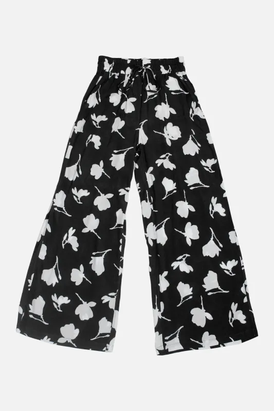 [Sample] Palazzo Pants MAGNOLIA SILHOUETTE BLACK sold by UNE PIECE