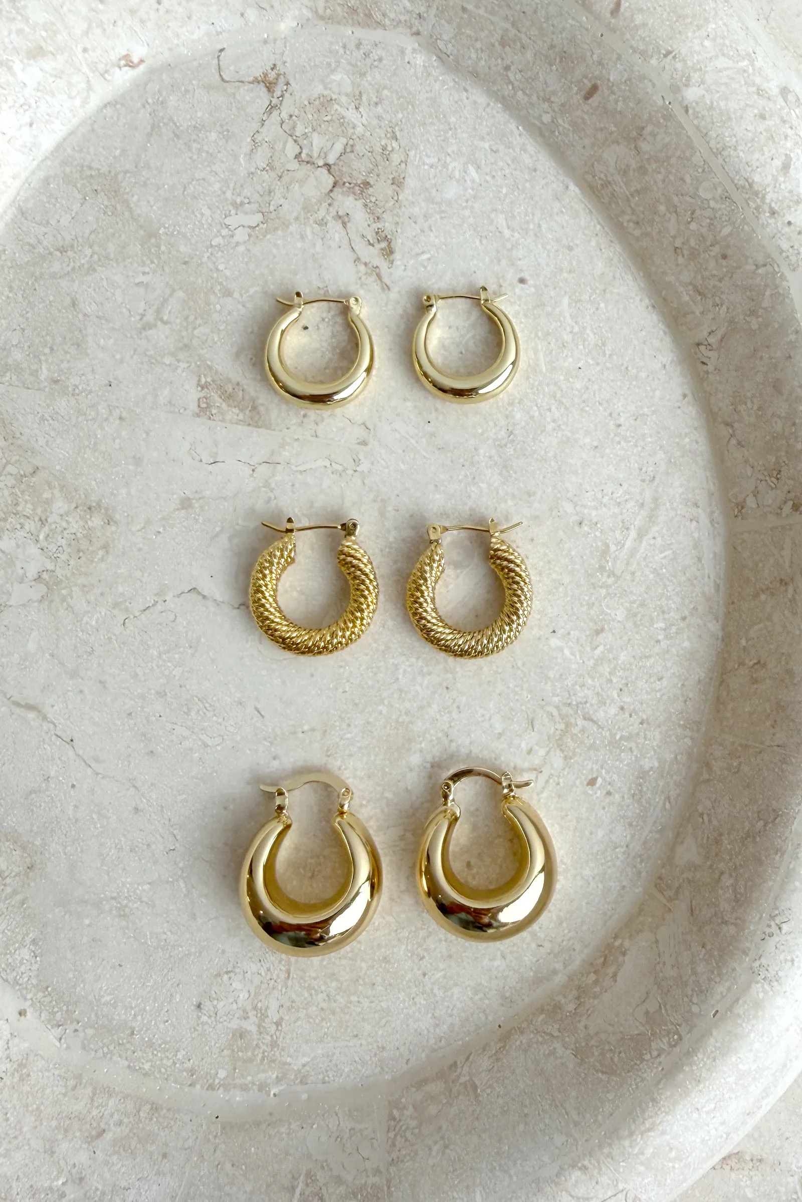 Mini Gold Huggie Hoops sold by UNE PIECE product image thumbnail 2