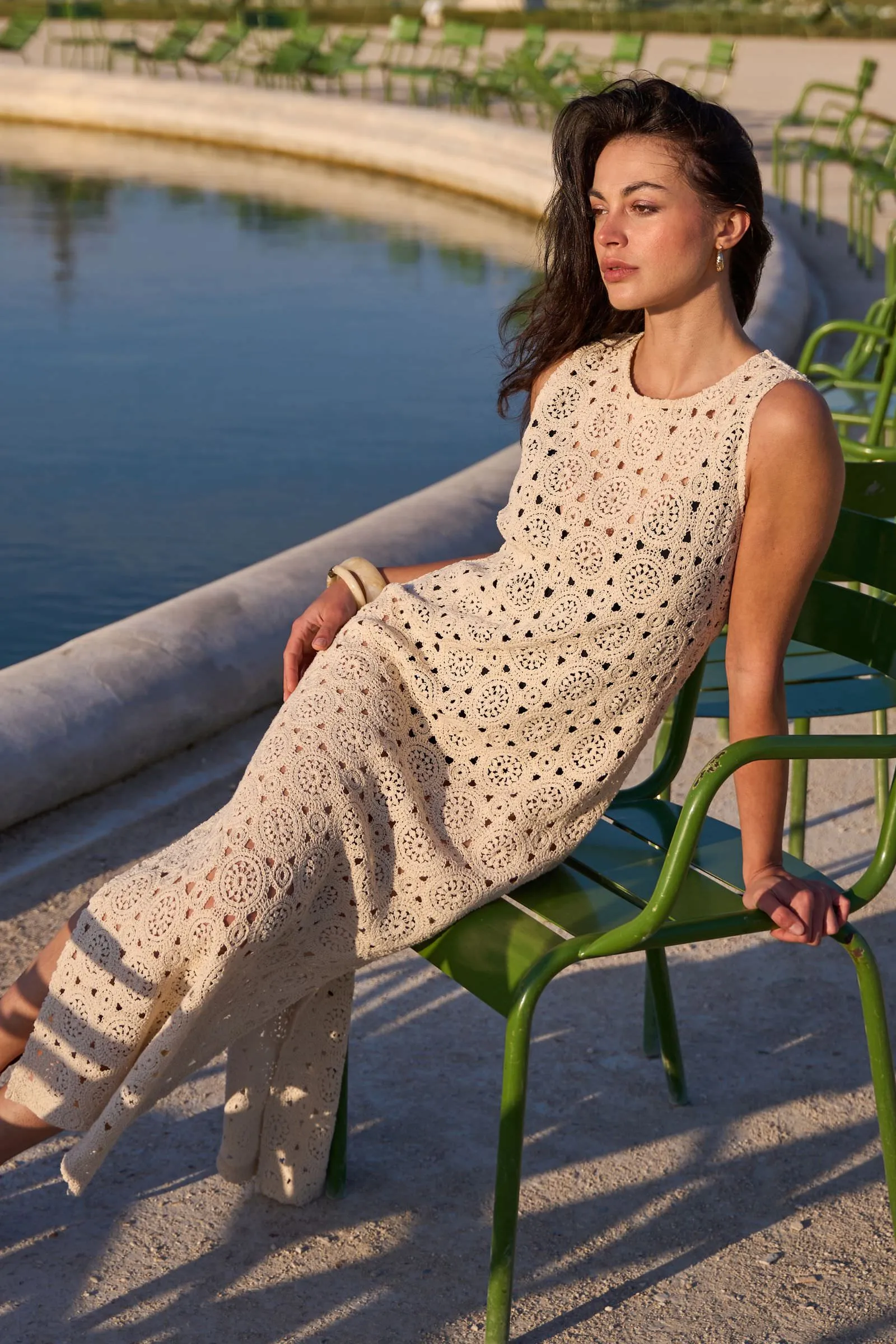 Crochet Midi Dress OATMEAL sold by UNE PIECE product image thumbnail 5
