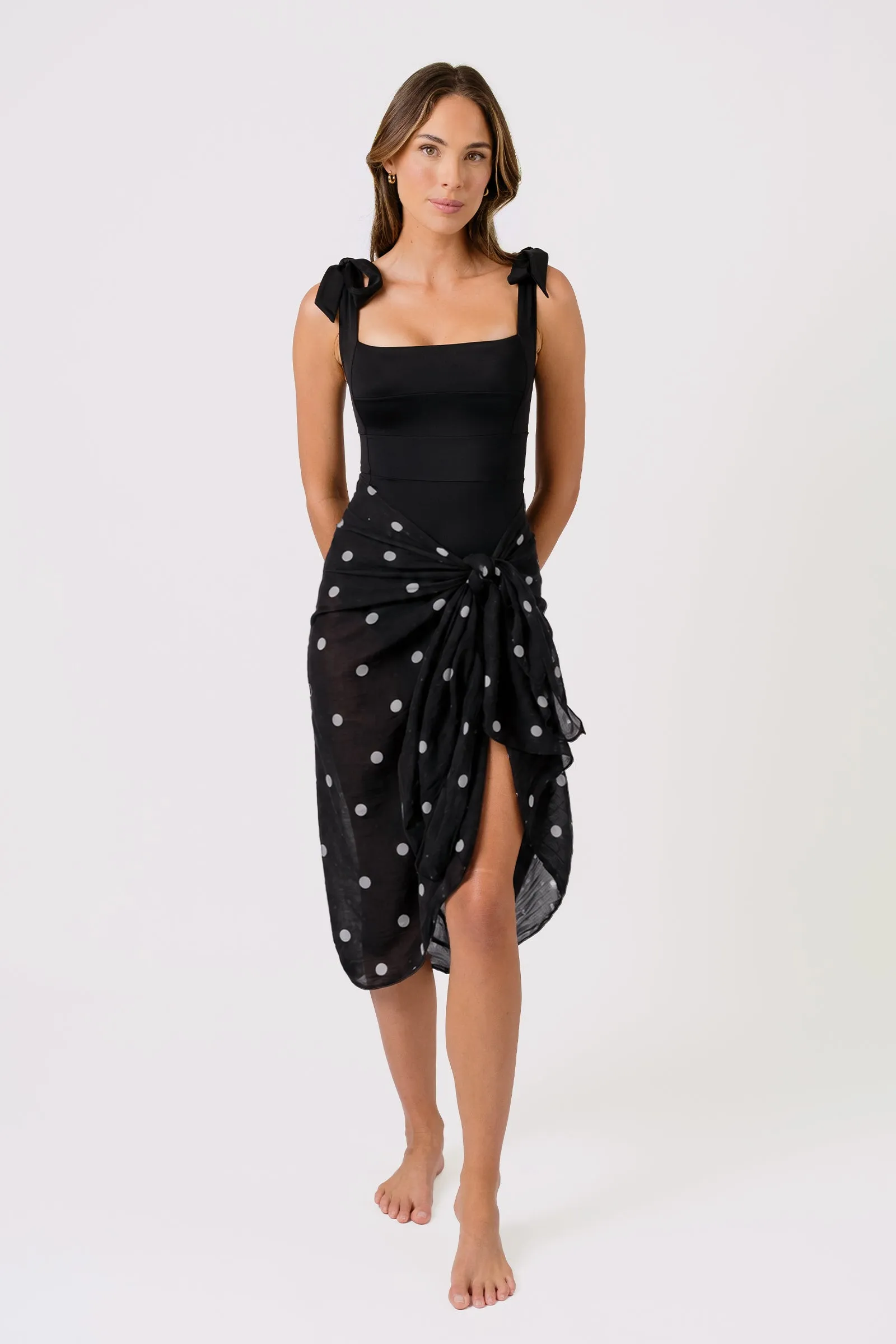 Beach Sarong POLKA NOIR sold by UNE PIECE