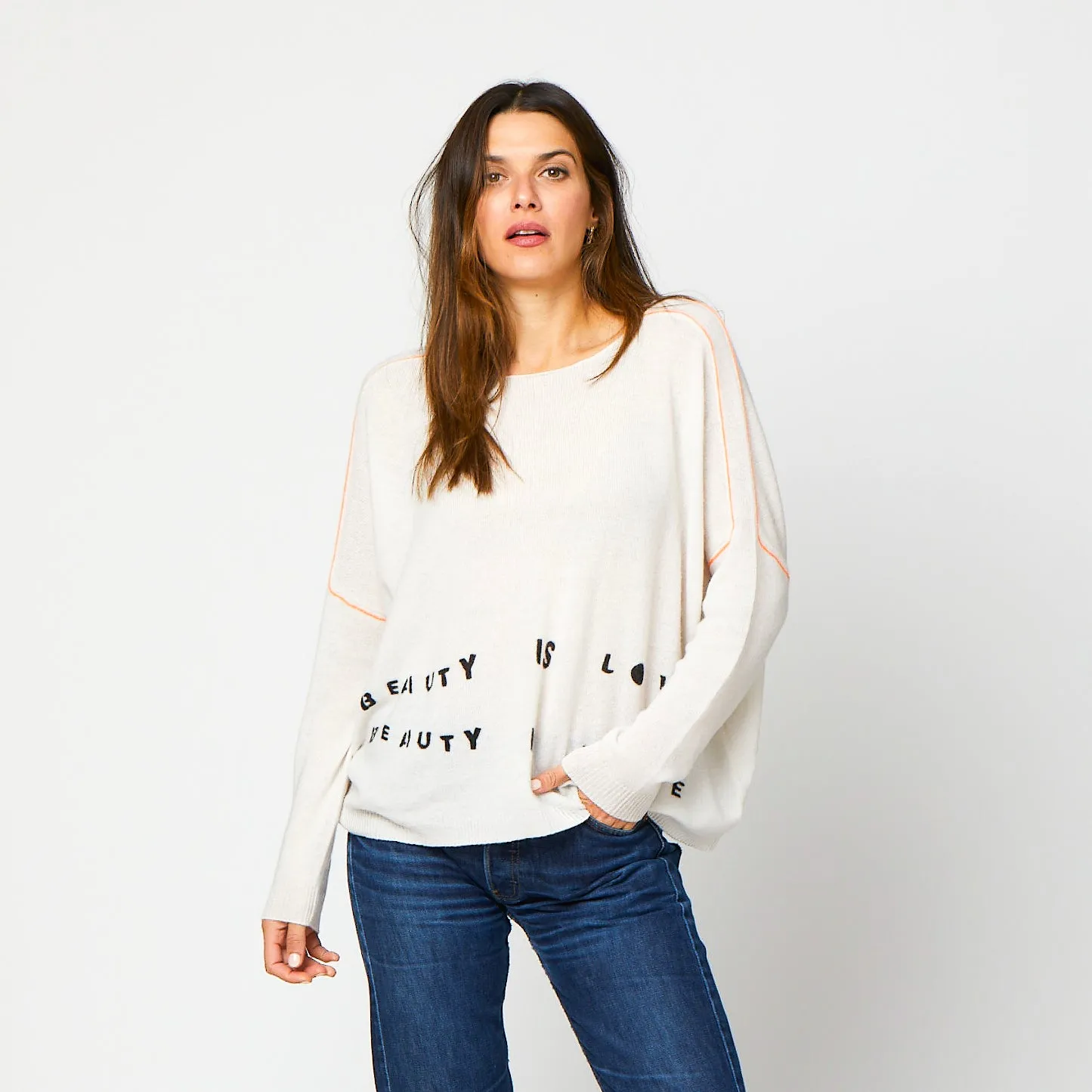 Camille Beauty Is Love Sweater sold by Kerri Rosenthal