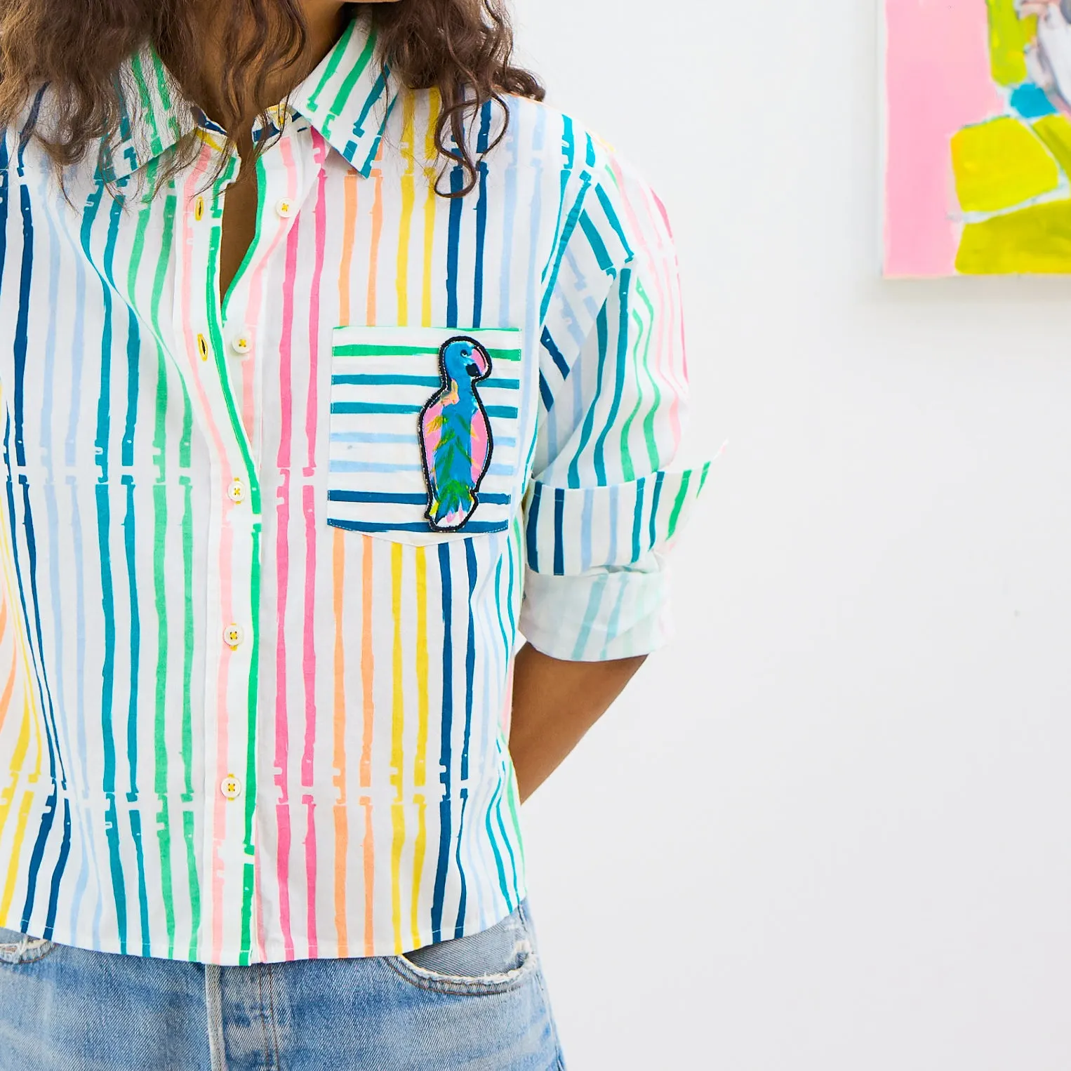 Joey Beach Stripes Shirt sold by Kerri Rosenthal product image thumbnail 4