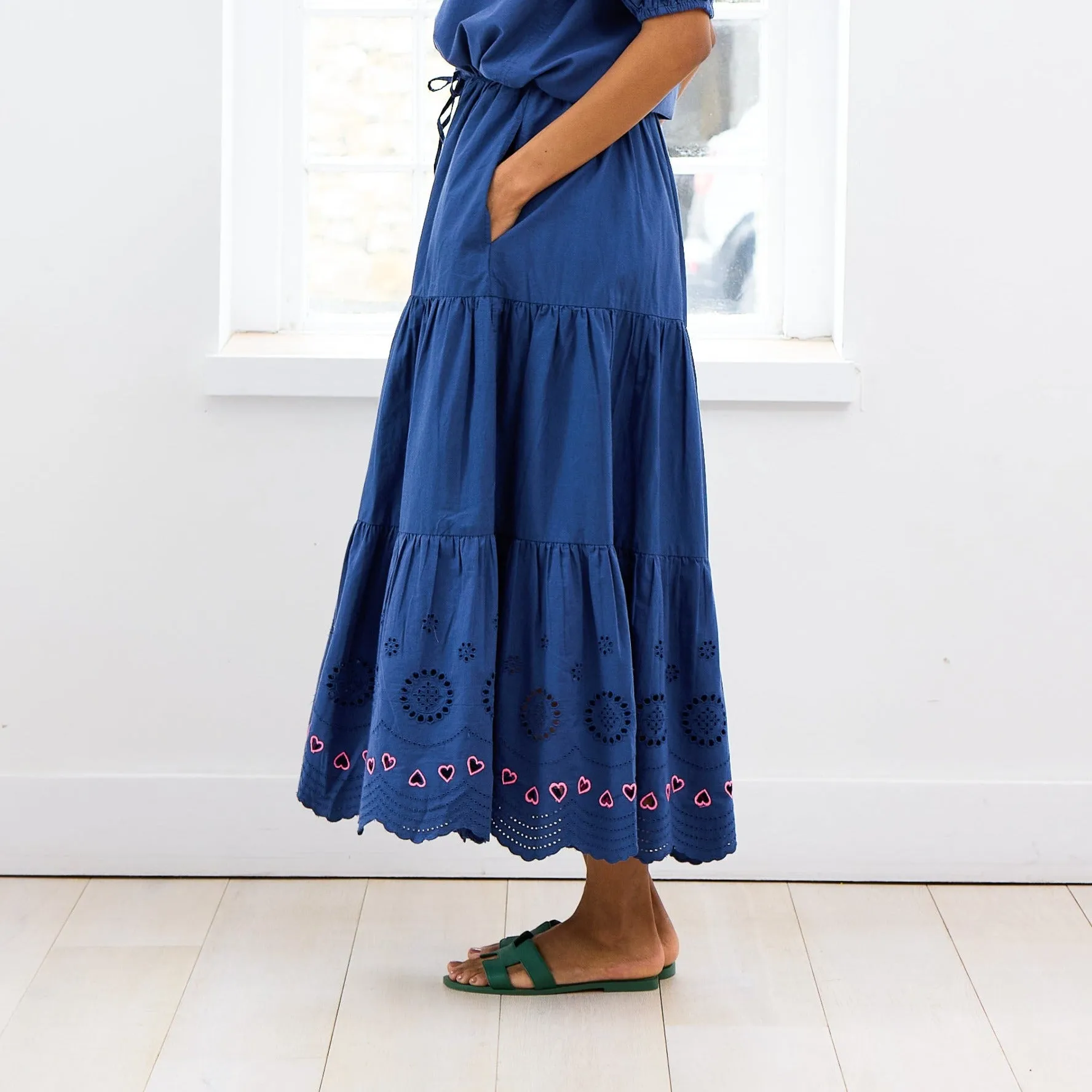 Gabrielle Eyelet Maxi Skirt sold by Kerri Rosenthal