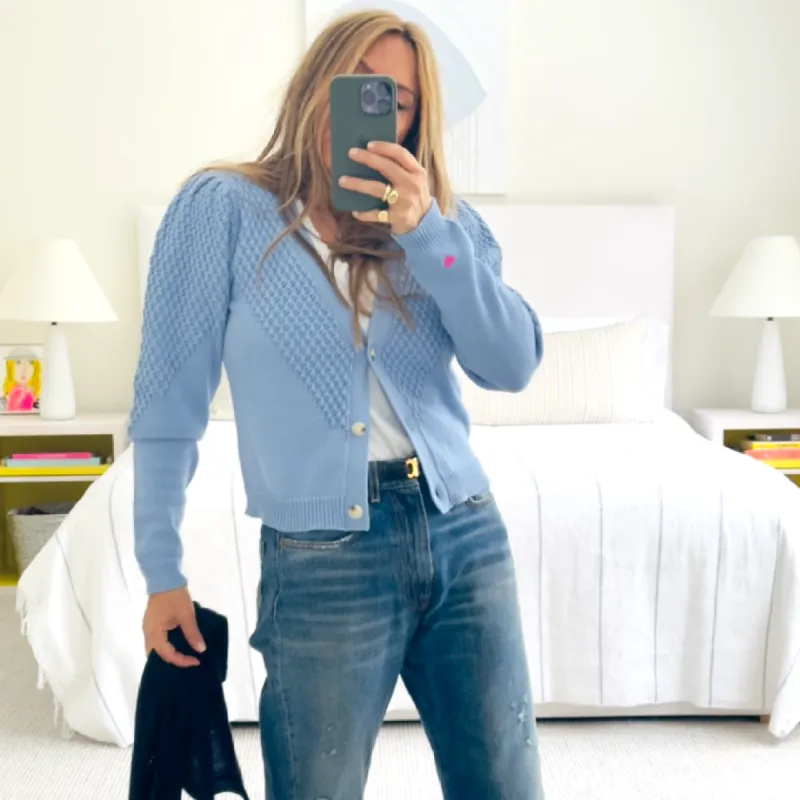 James Open Stitch Cardigan made by Kerri Rosenthal