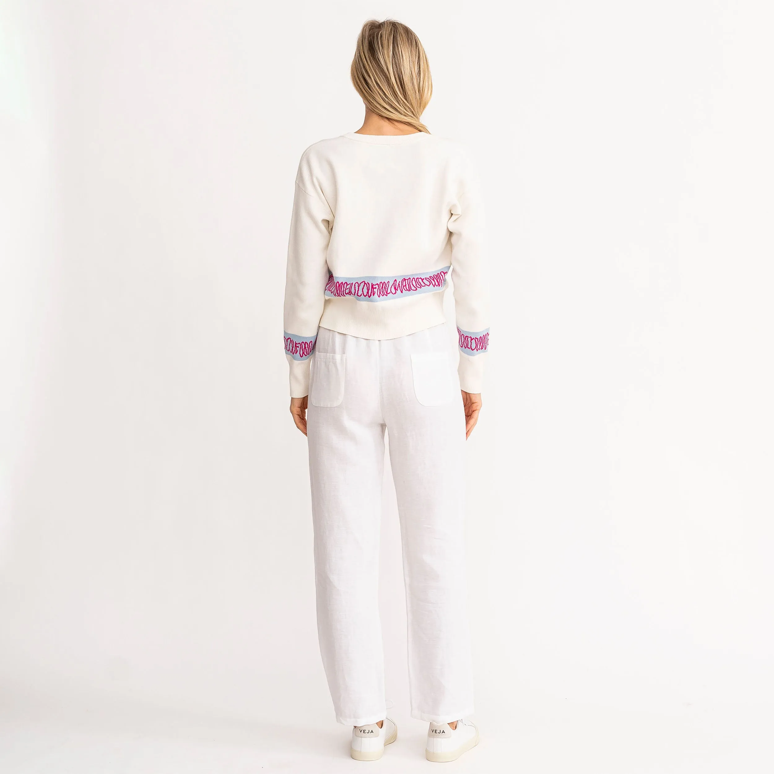 Paris Pant Linen White sold by Kerri Rosenthal product image thumbnail 4