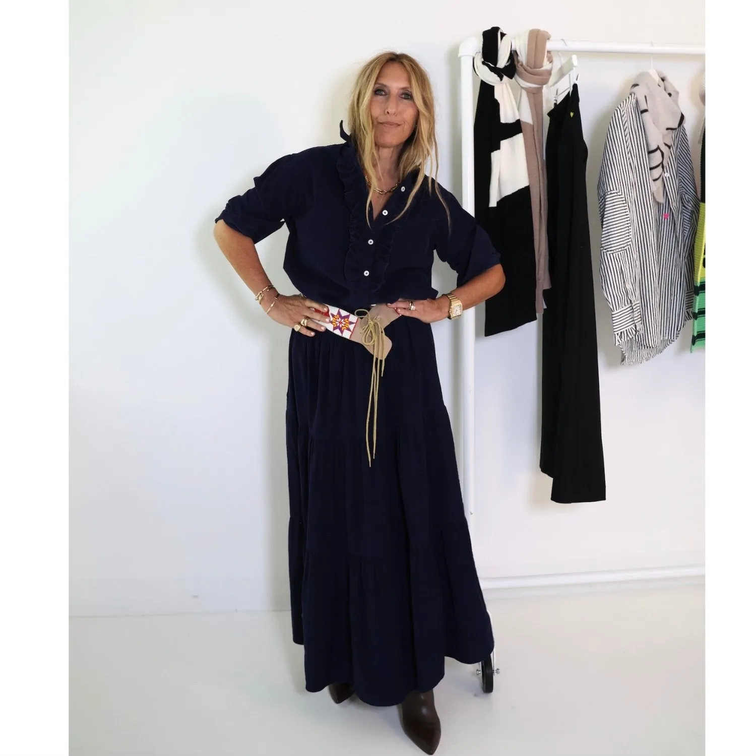 Mia Ruffle Corduroy Shirt sold by Kerri Rosenthal product image thumbnail 5