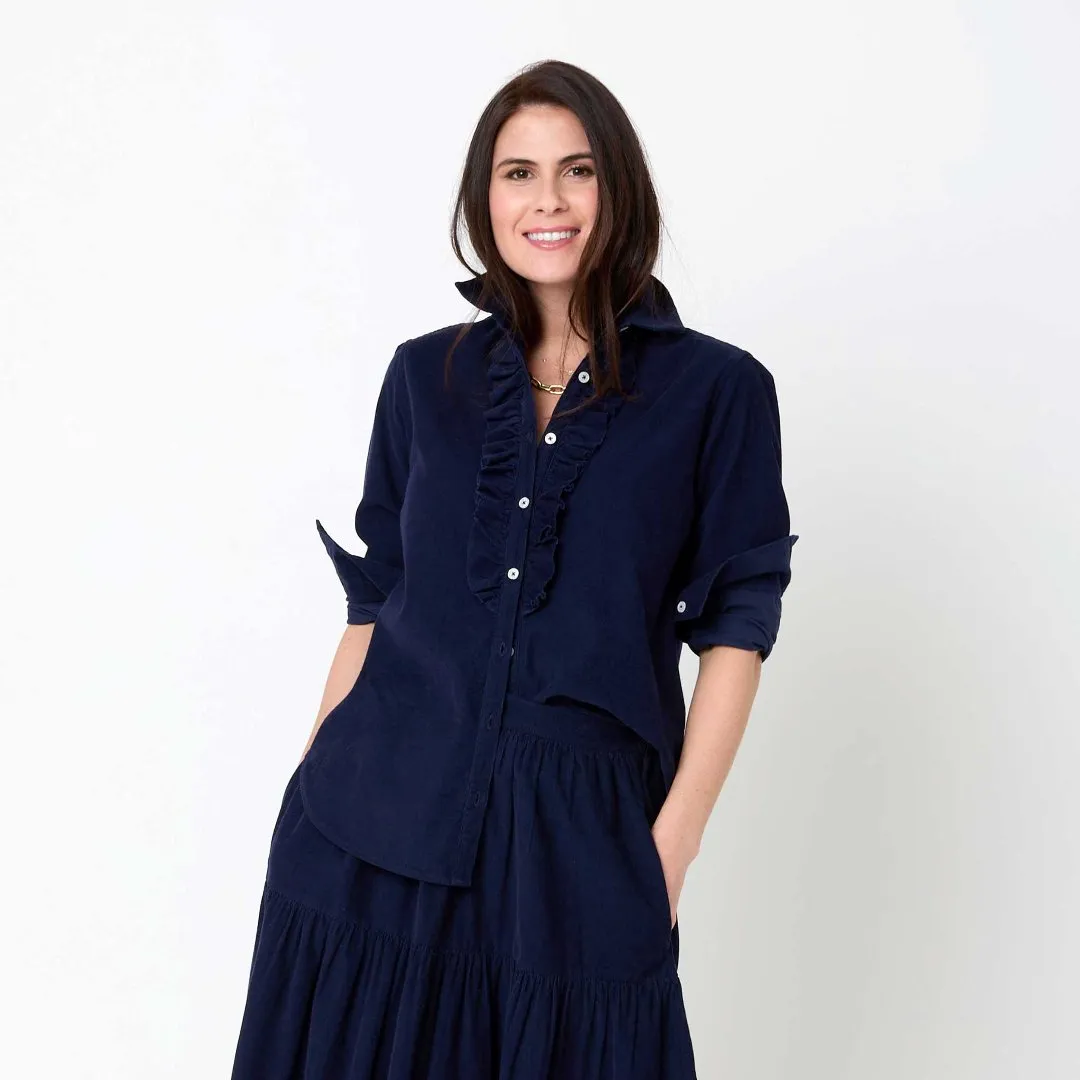 Mia Ruffle Corduroy Shirt sold by Kerri Rosenthal product image thumbnail 4