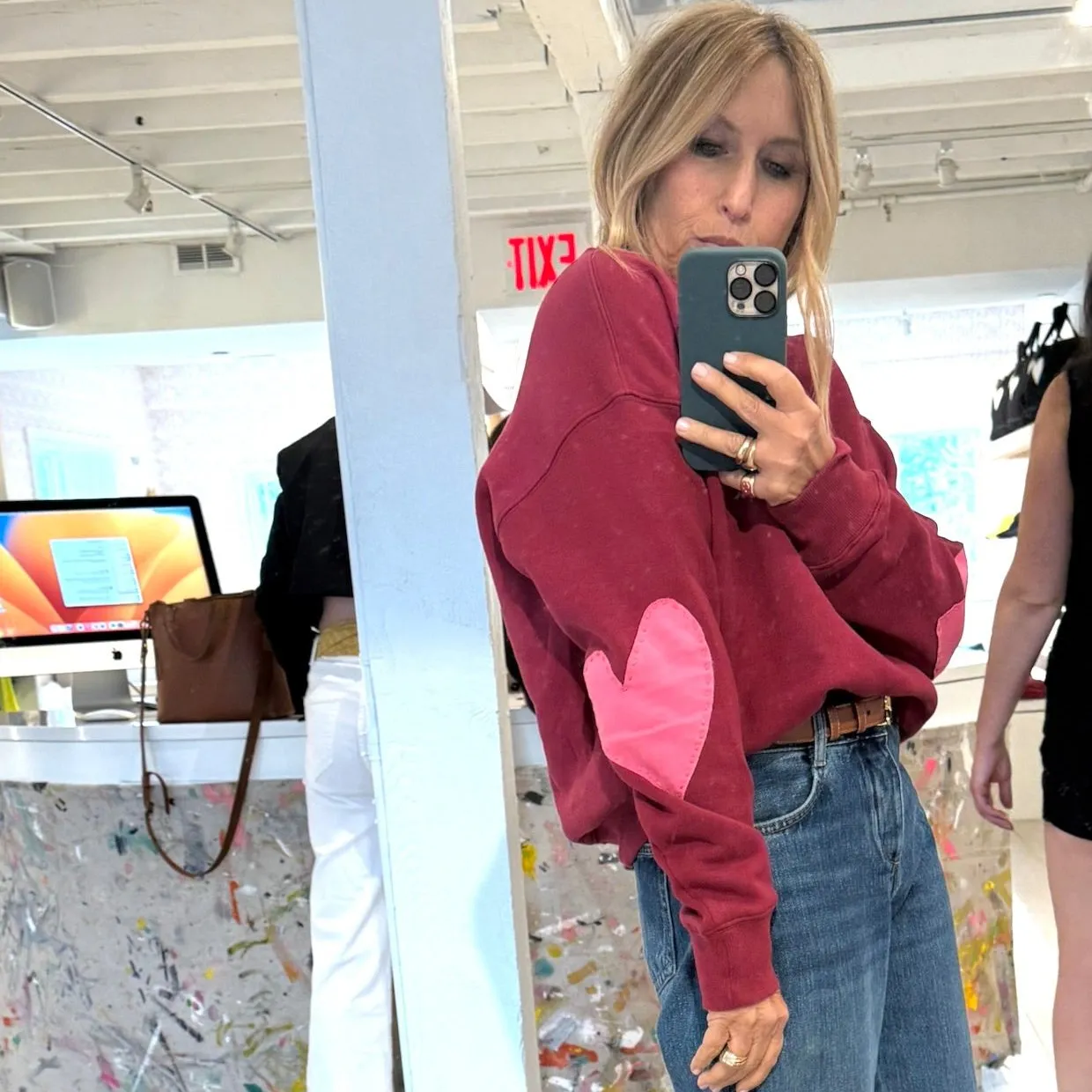 Boyfriend Sweatshirt Imperfect Heart sold by Kerri Rosenthal product image thumbnail 2