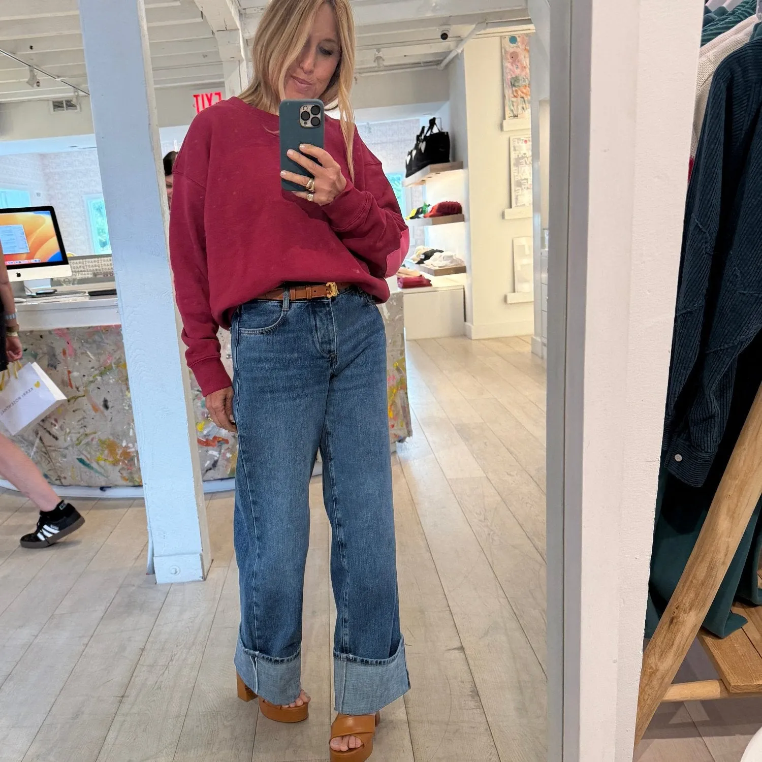 Boyfriend Sweatshirt Imperfect Heart sold by Kerri Rosenthal product image thumbnail 4