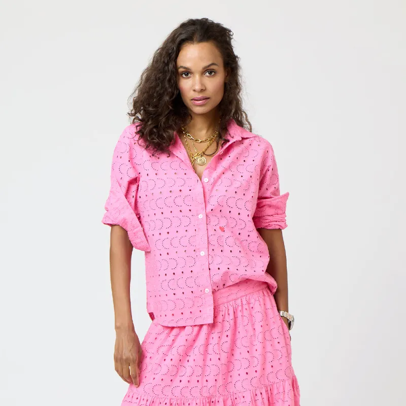 Pia Eyelet Shirt made by Crescent