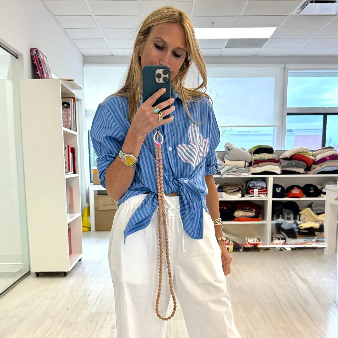 Mia Stripe Patchwork Shirt sold by Kerri Rosenthal product image thumbnail 3