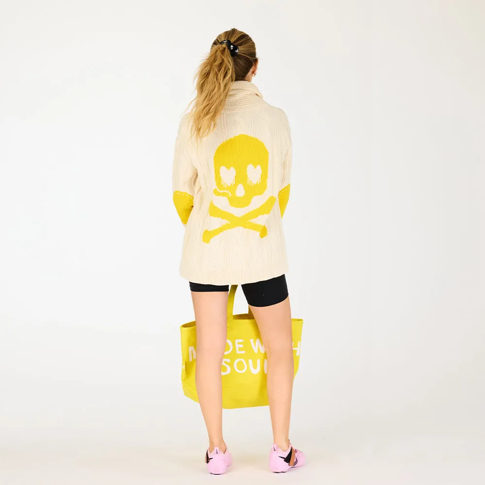 SoulCycle x KR Helen Shawl Collar Made With Soul Cardigan sold by Kerri Rosenthal product image thumbnail 5