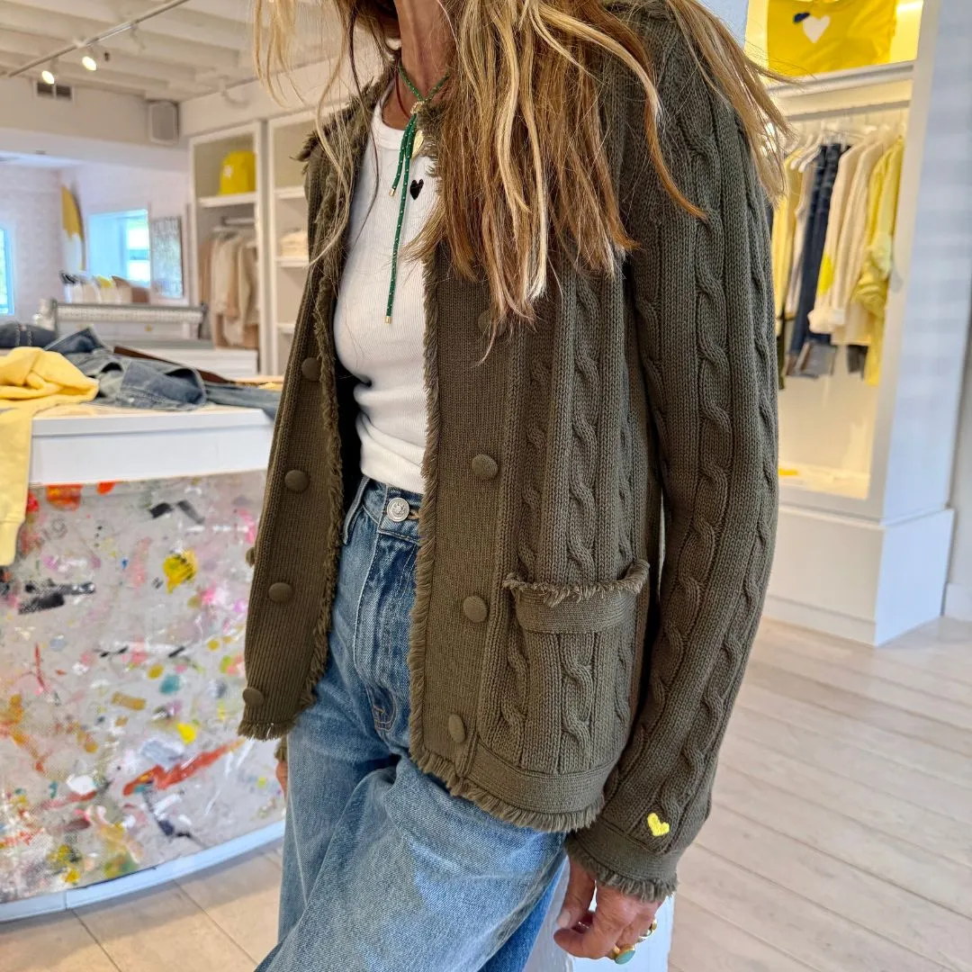 Beau-Lero Fringe Cable Cardigan sold by Kerri Rosenthal product image thumbnail 3