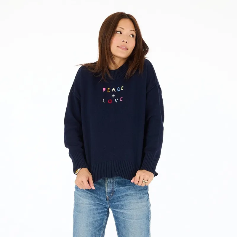 Boyfriend Peace & Love Sweater sold by Kerri Rosenthal