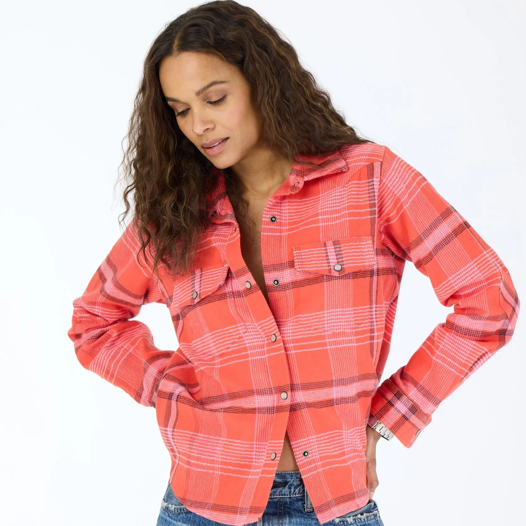 Pia Western Flannel Plaid Shirt sold by Kerri Rosenthal product image thumbnail 5