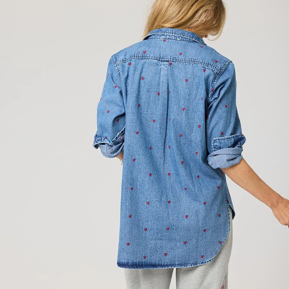 Mia Tiny Hearts Denim Shirt sold by Kerri Rosenthal product image thumbnail 5