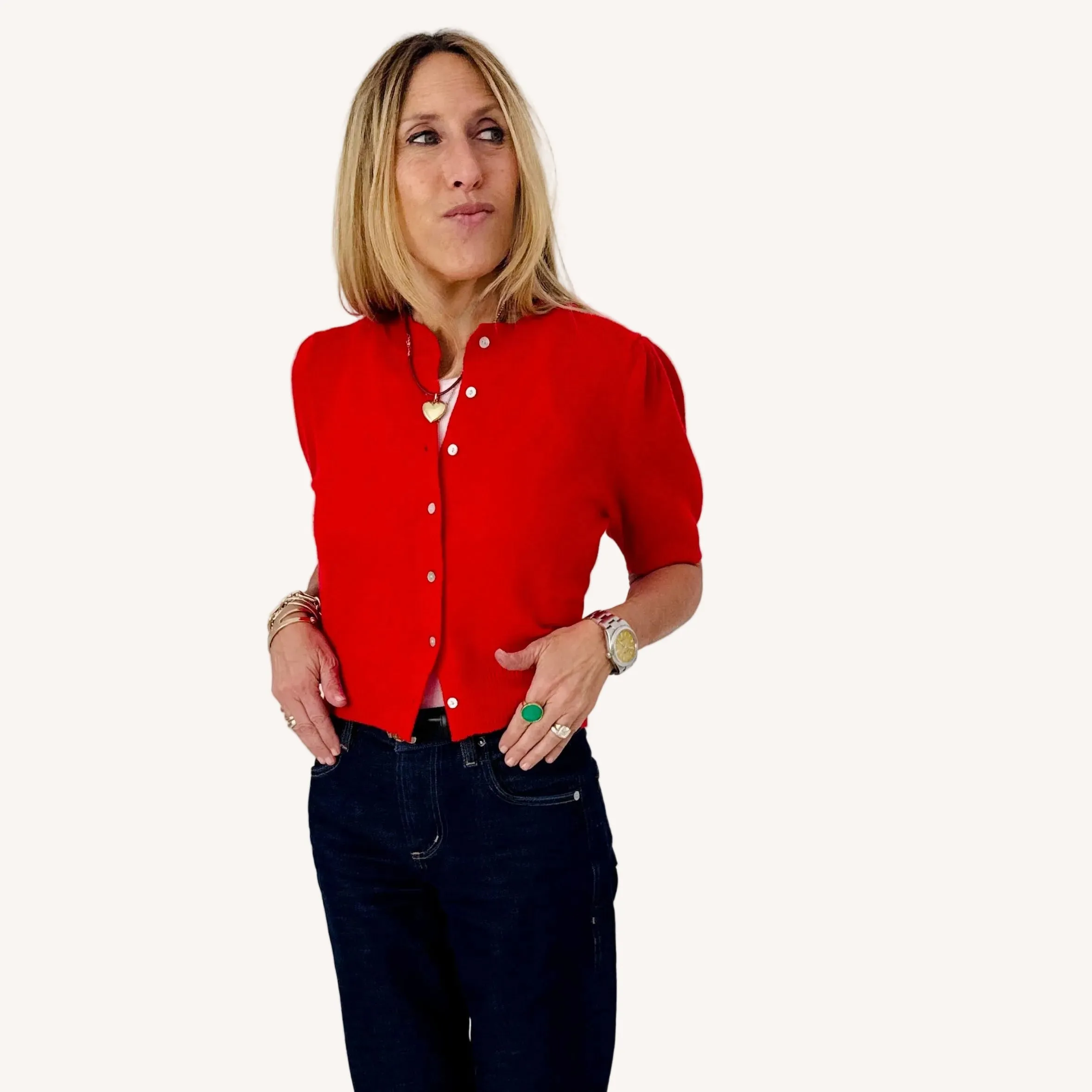 Short Sleeve Cardigan sold by Kerri Rosenthal