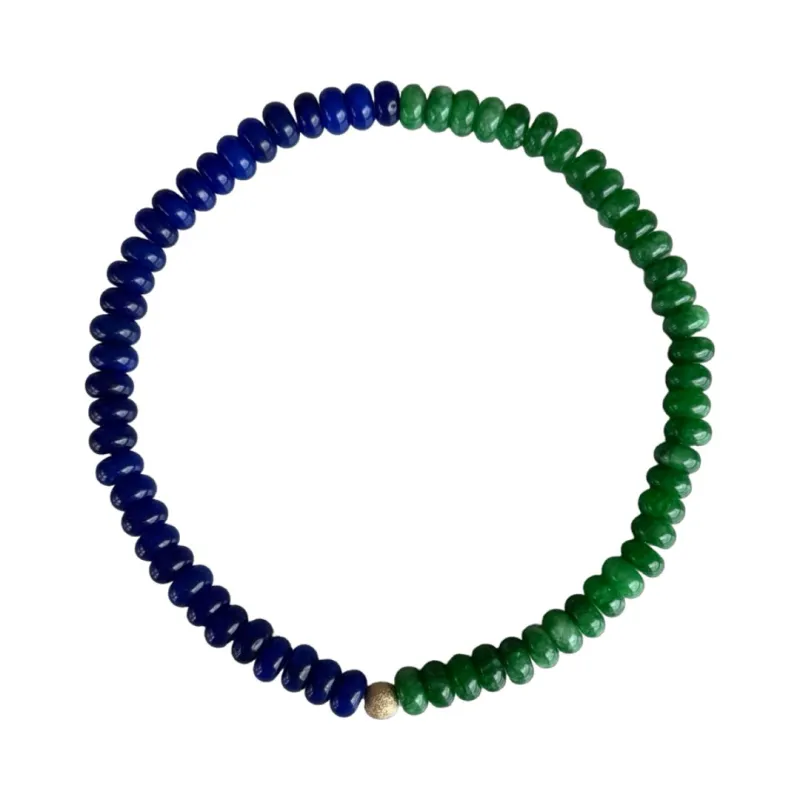 Green and Lapis Lazuli Necklace made by Kerri Rosenthal