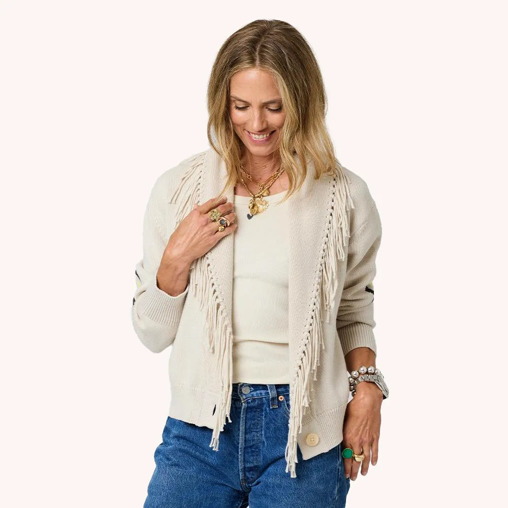 Fringe Shawl Collar Cardigan sold by Kerri Rosenthal product image thumbnail 5