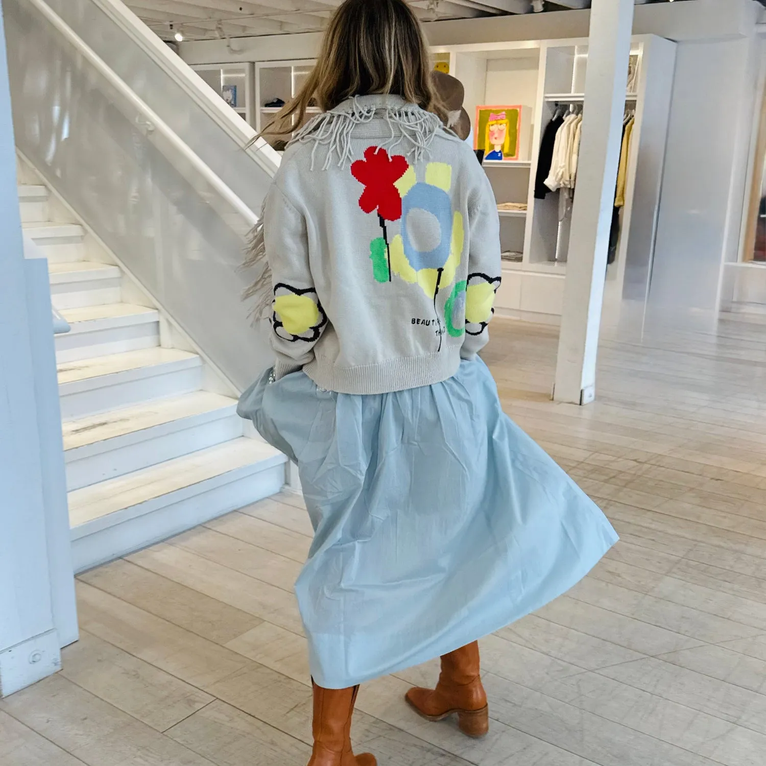 Fringe Shawl Collar Cardigan sold by Kerri Rosenthal product image thumbnail 3