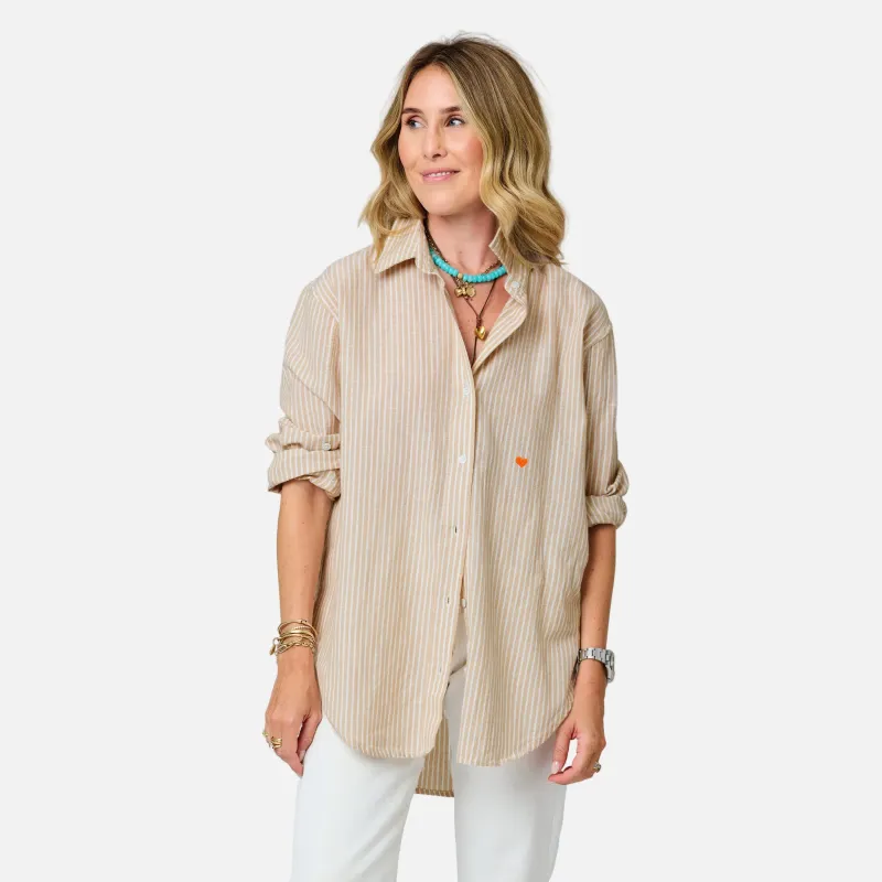Jack Linen Stripe Shirt made by Kerri Rosenthal