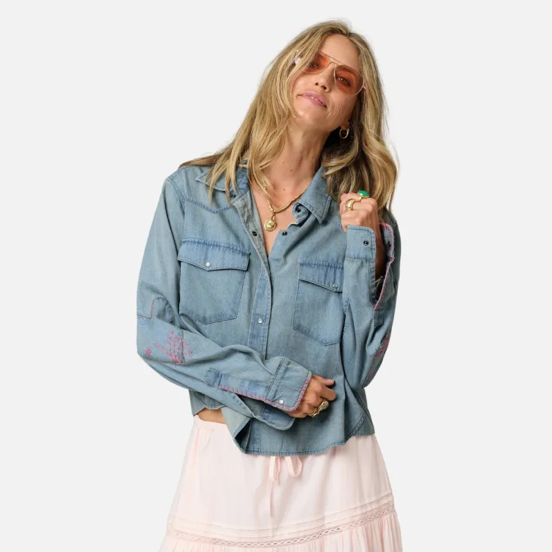 Western Pia Denim Shirt made by Kerri Rosenthal