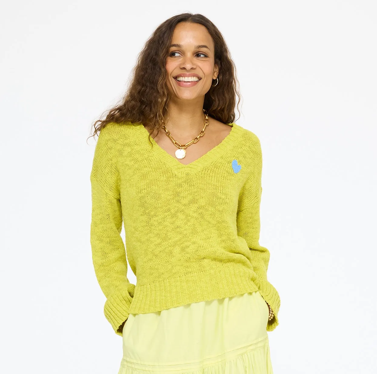 Summerland V Neck Sweater sold by Kerri Rosenthal