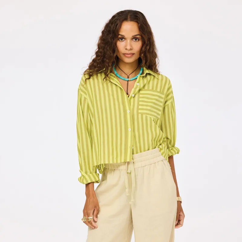Tia Faded Stripe Shirt made by Kerri Rosenthal