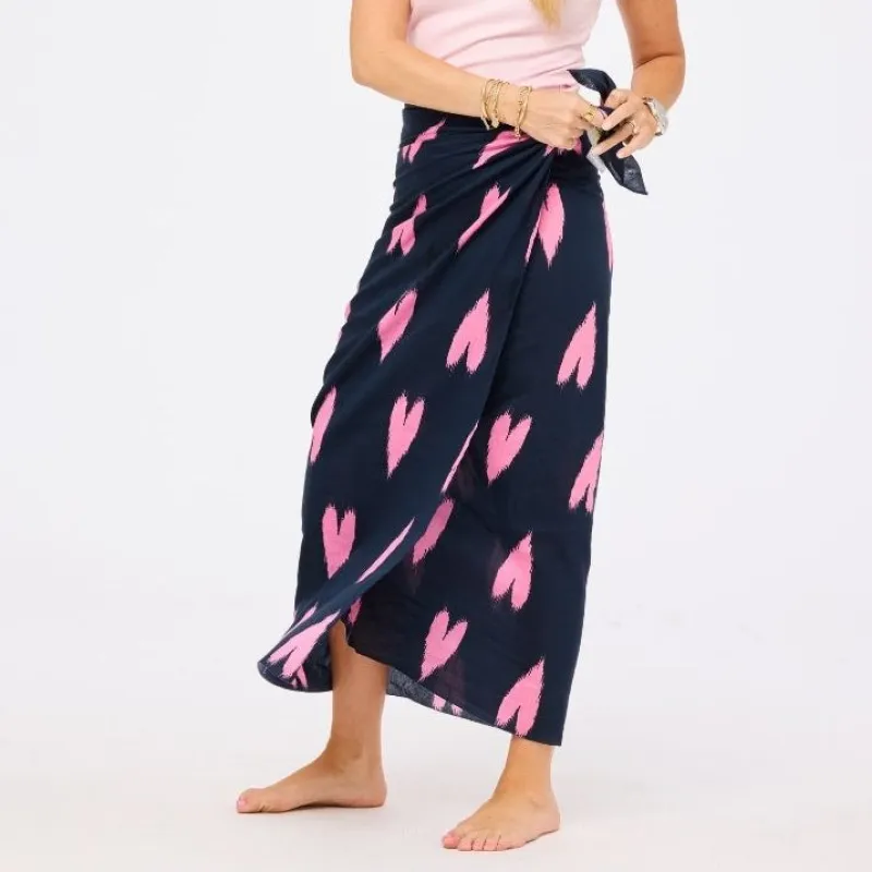 Ikat Heart Sarong made by Kerri Rosenthal