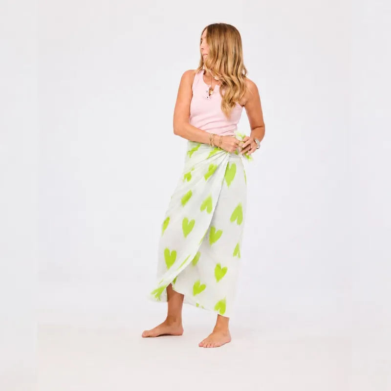 Ikat Heart Sarong made by Kerri Rosenthal