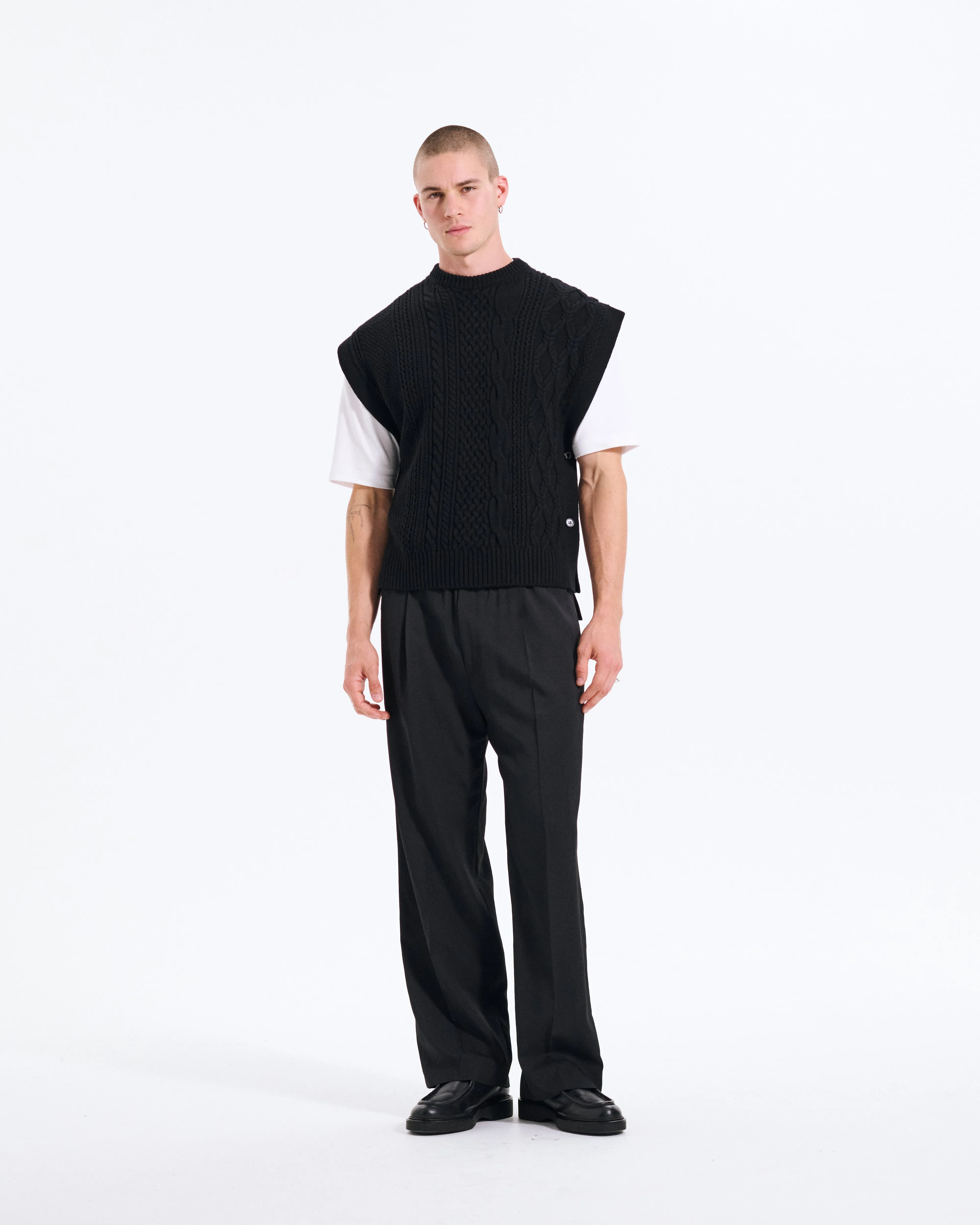 Cable Vest sold by Mackintosh