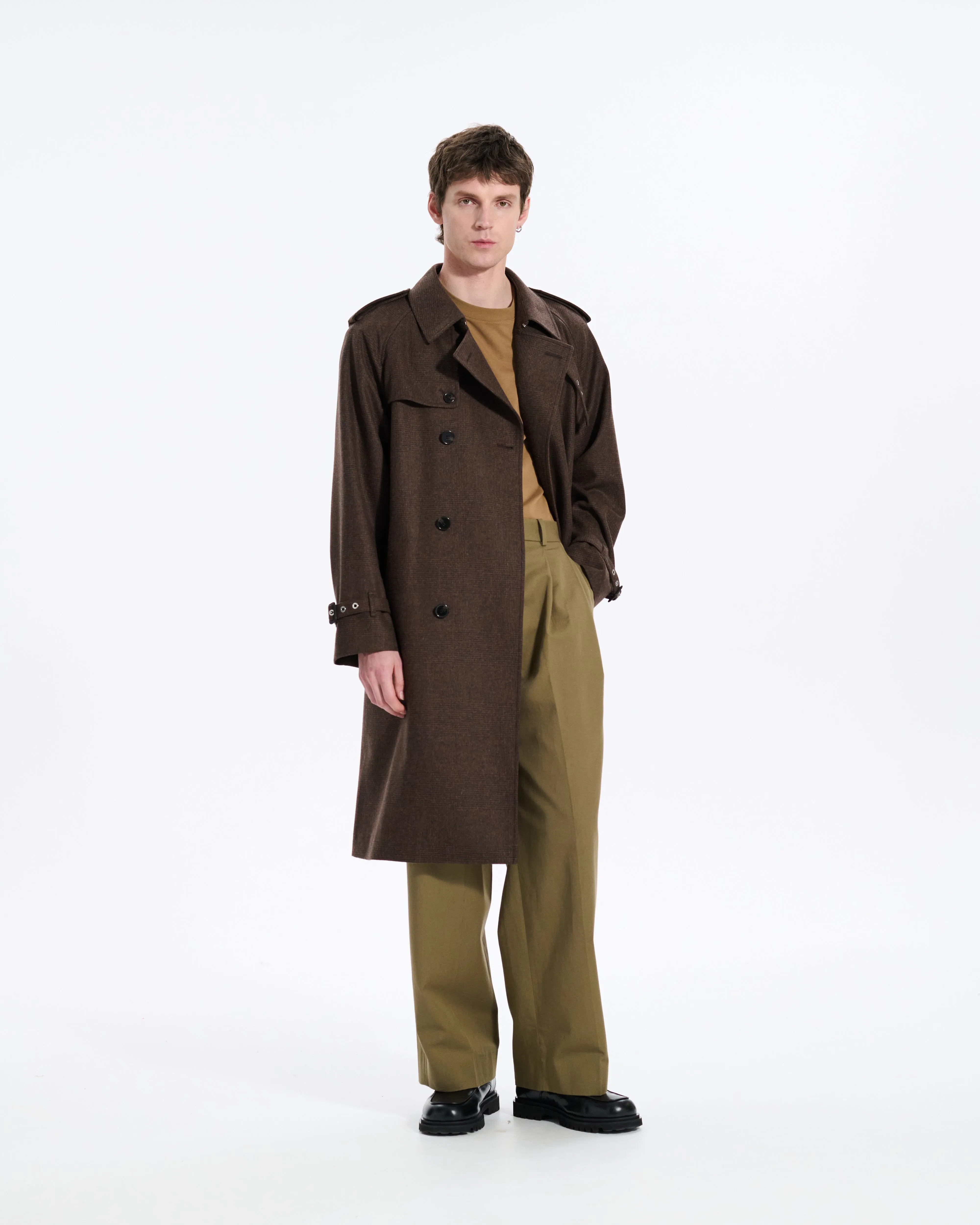 Blanefield Fox Brothers Double Breasted Wool Trench Coat sold by Mackintosh product image thumbnail 3