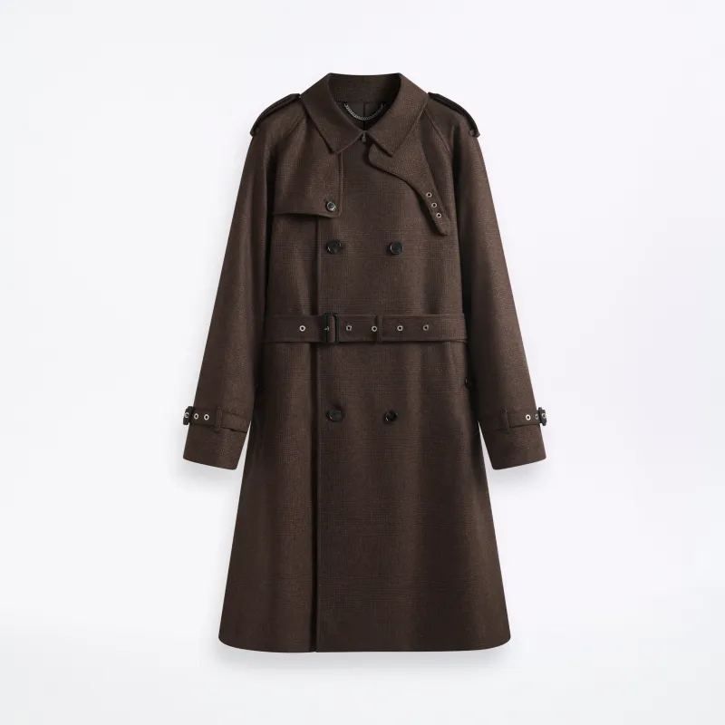 Blanefield Fox Brothers Double Breasted Wool Trench Coat sold by Mackintosh