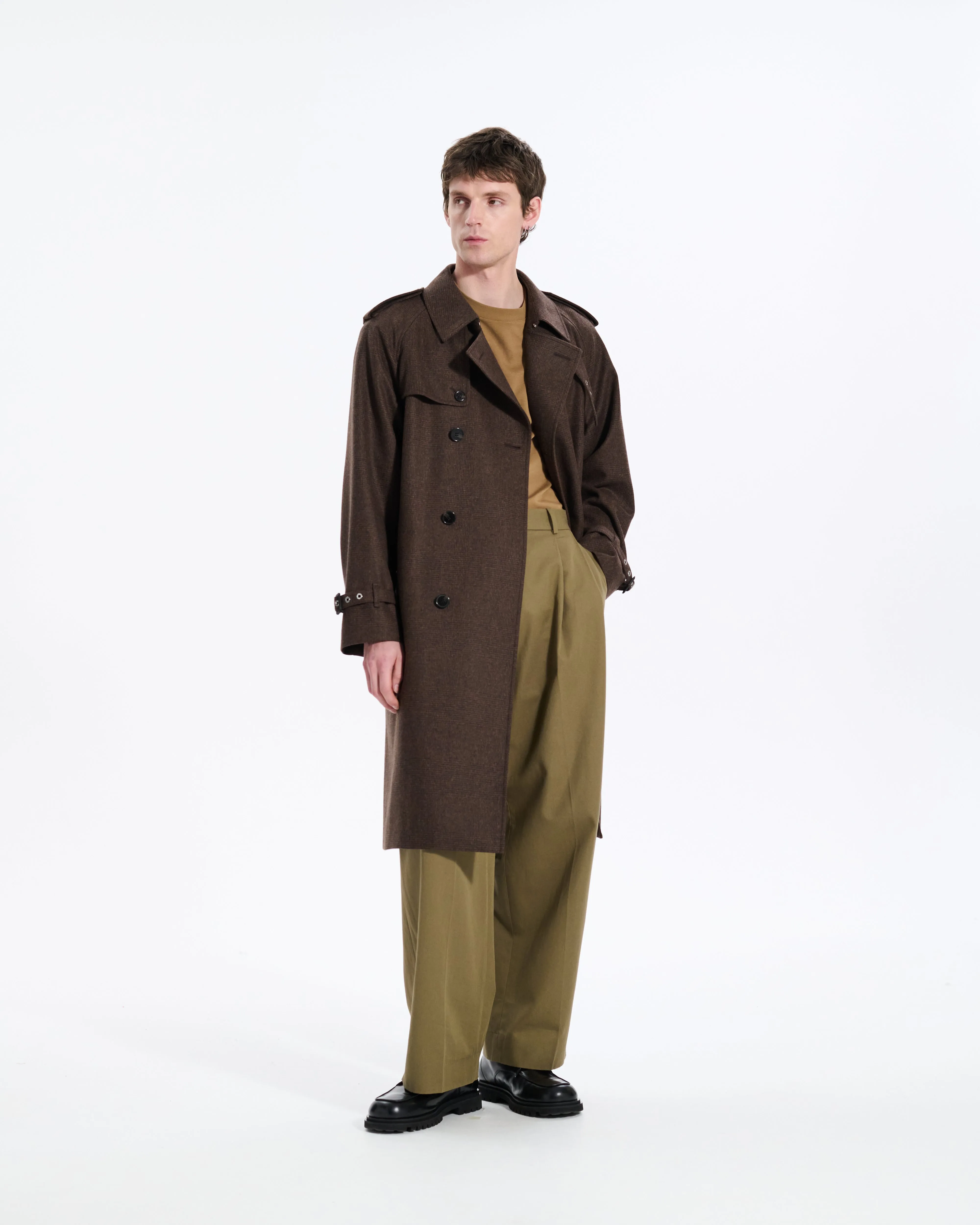 Blanefield Fox Brothers Double Breasted Wool Trench Coat sold by Mackintosh product image thumbnail 4