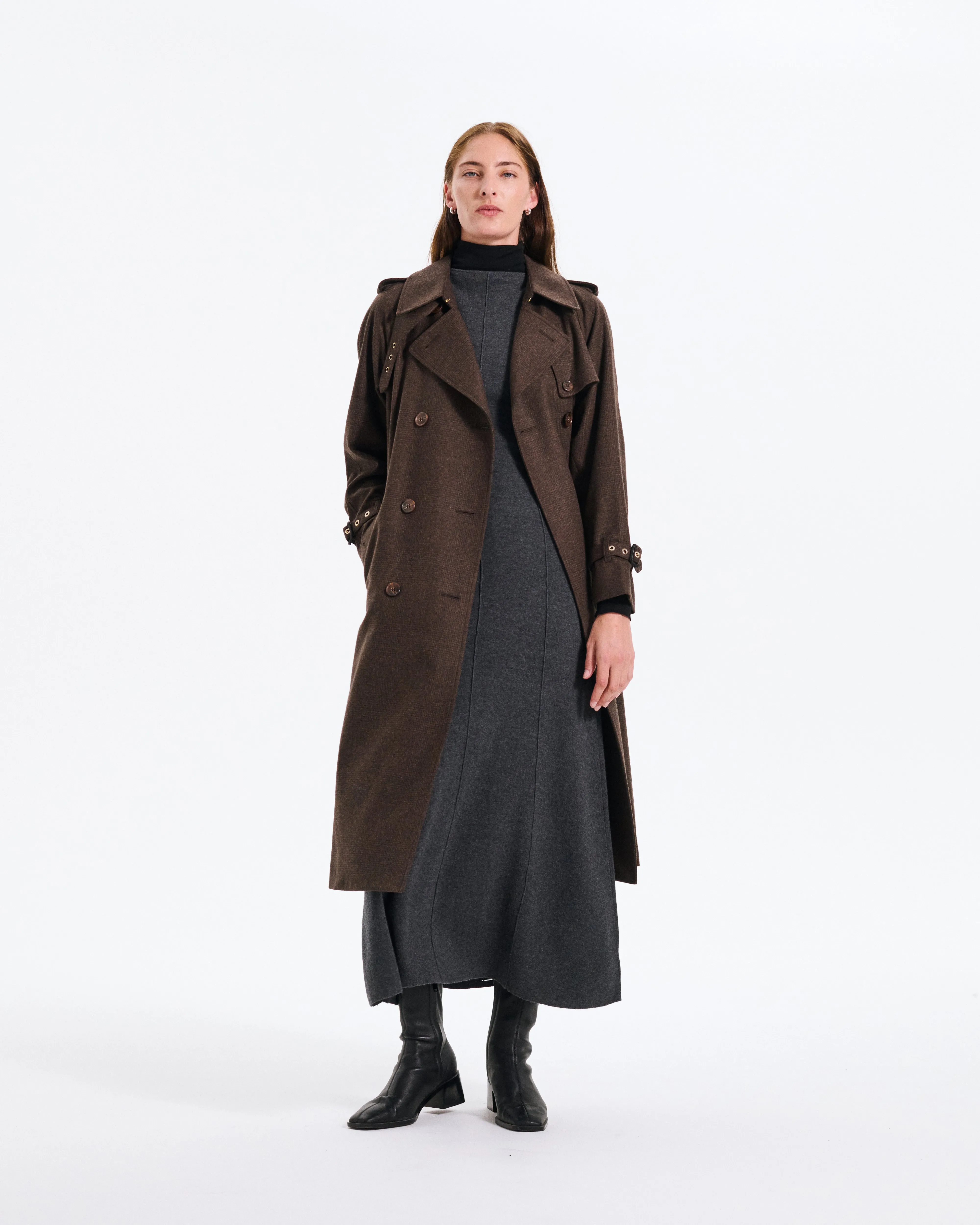 Forrest Wool Double Breasted Trench Coat sold by Mackintosh product image thumbnail 2