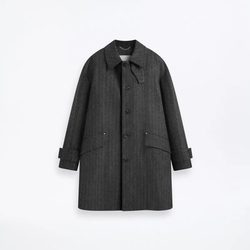 Humbie Chalkstripe Wool Coat sold by Mackintosh