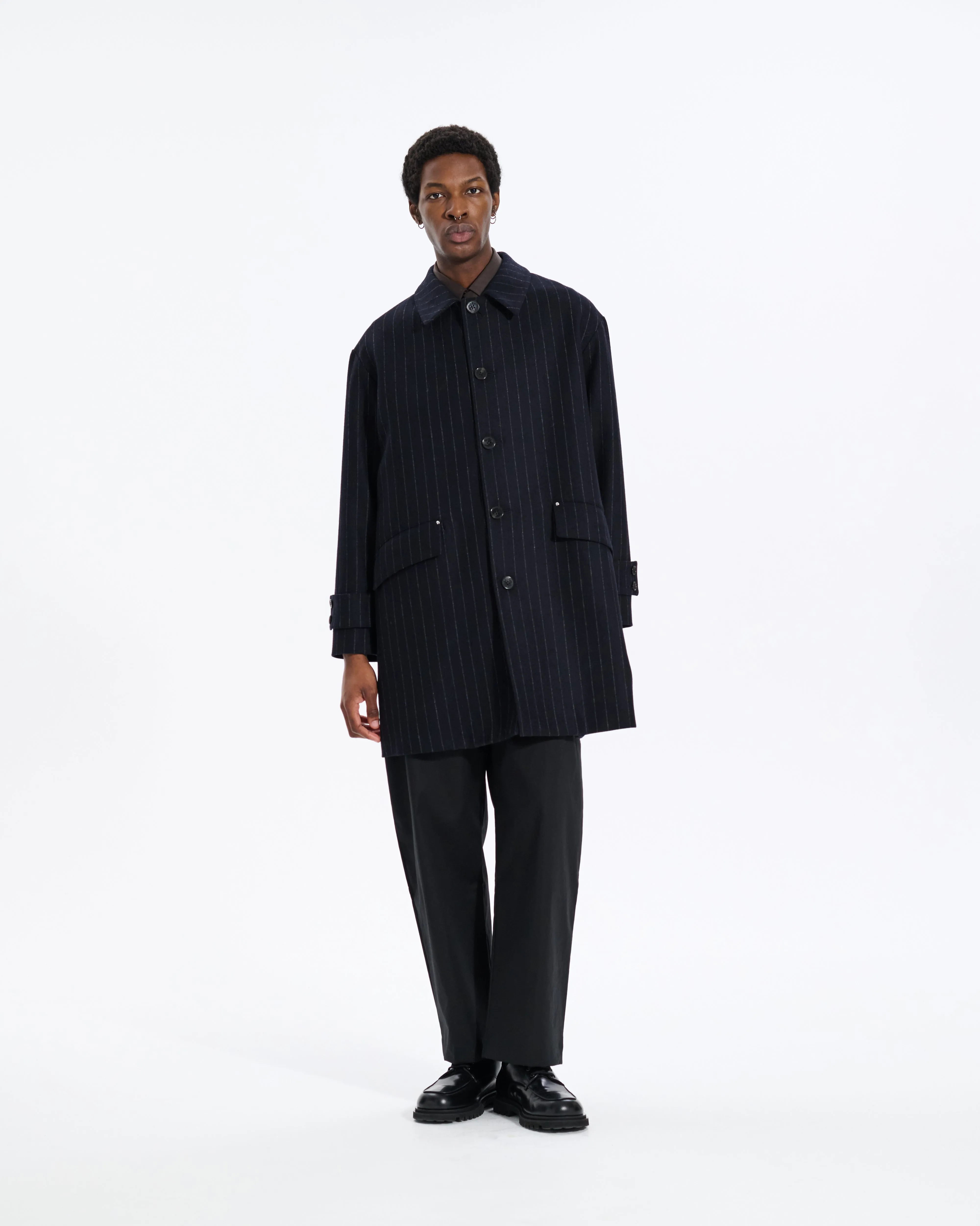 Humbie Chalkstripe Wool Coat sold by Mackintosh product image thumbnail 2