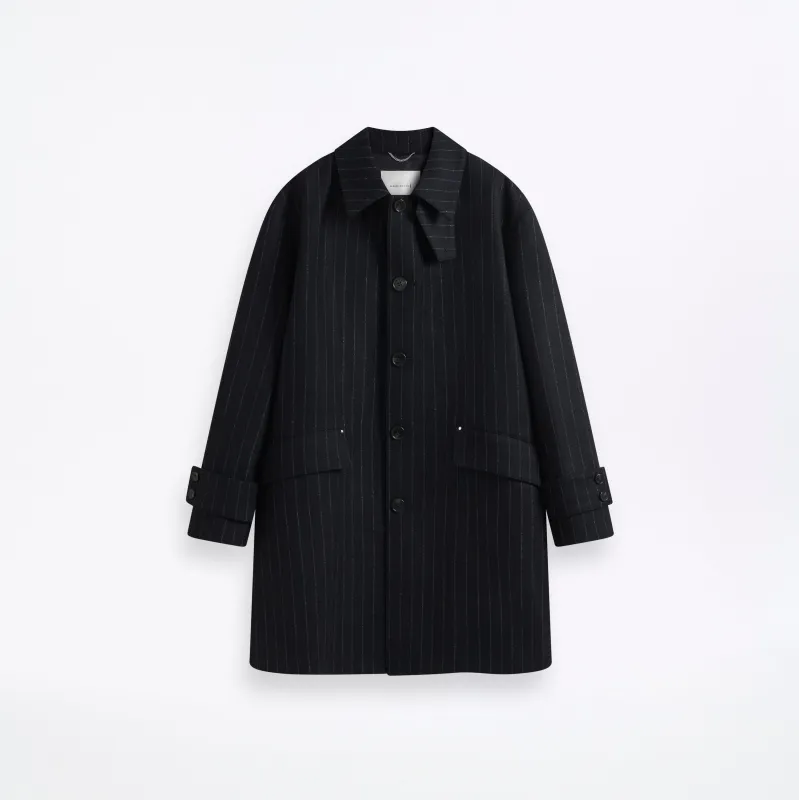 Humbie Wool Chalkstripe Coat sold by Mackintosh