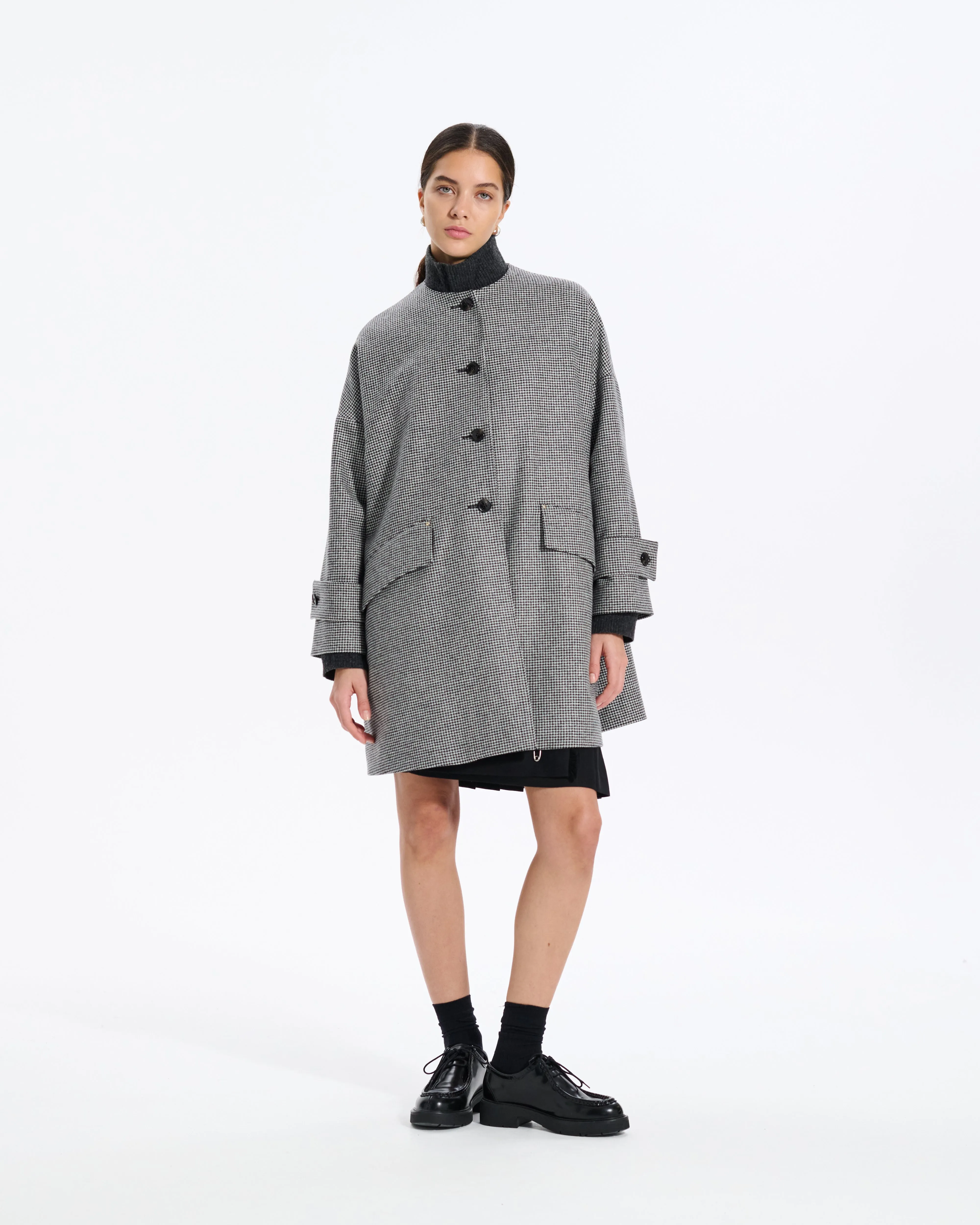 Humbie No Collar Wool Coat sold by Mackintosh product image thumbnail 5