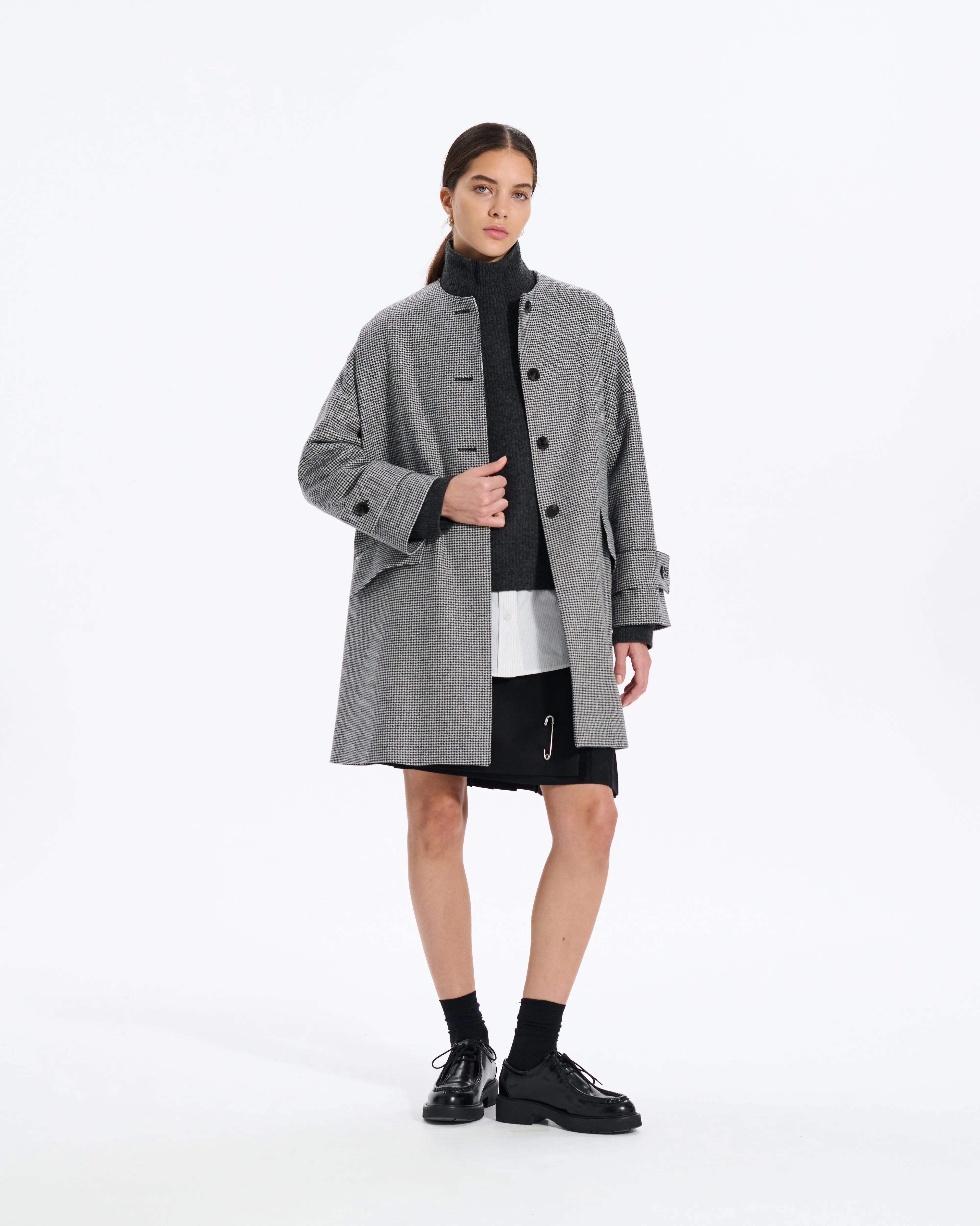 Humbie No Collar Wool Coat sold by Mackintosh product image thumbnail 2