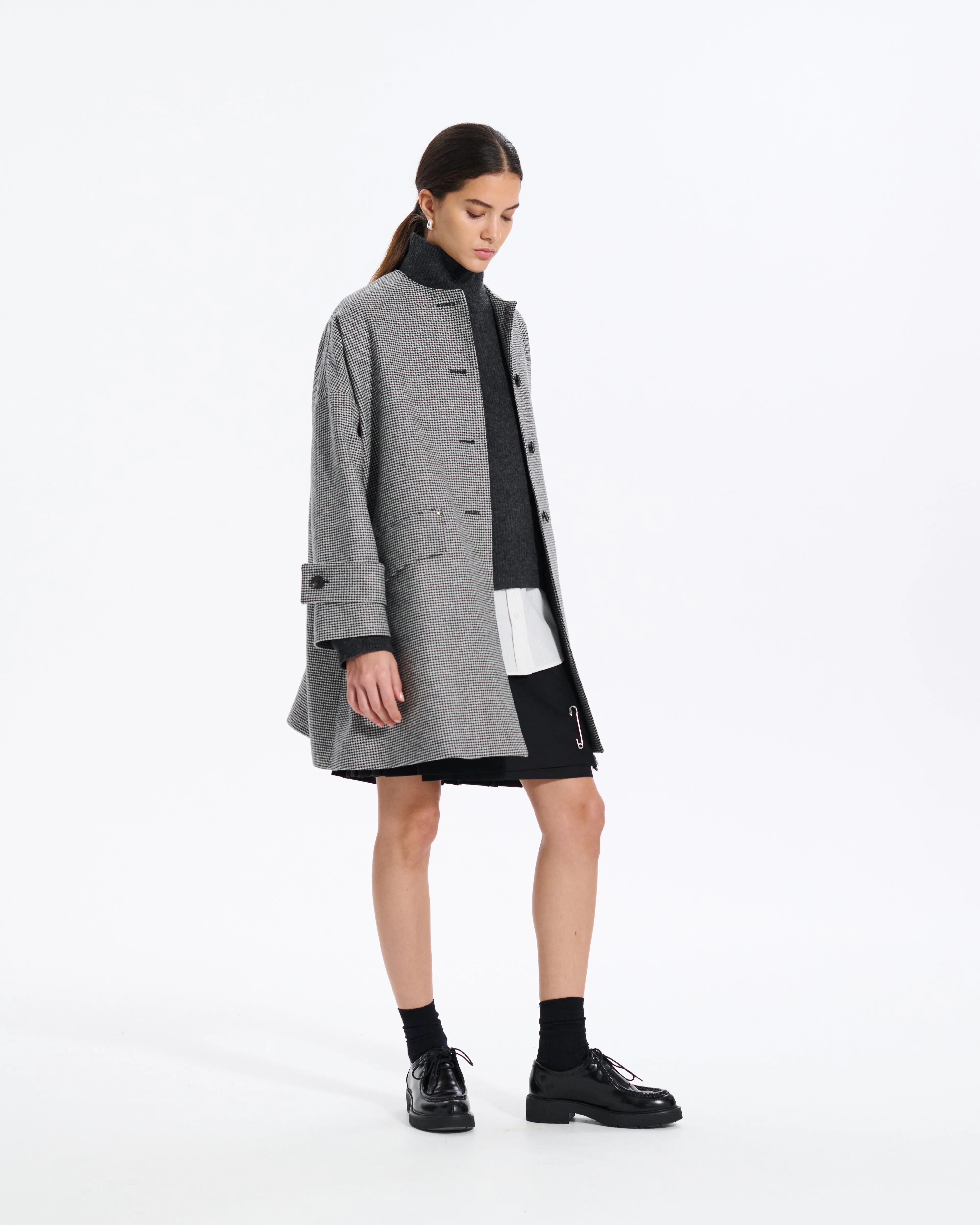 Humbie No Collar Wool Coat sold by Mackintosh product image thumbnail 3