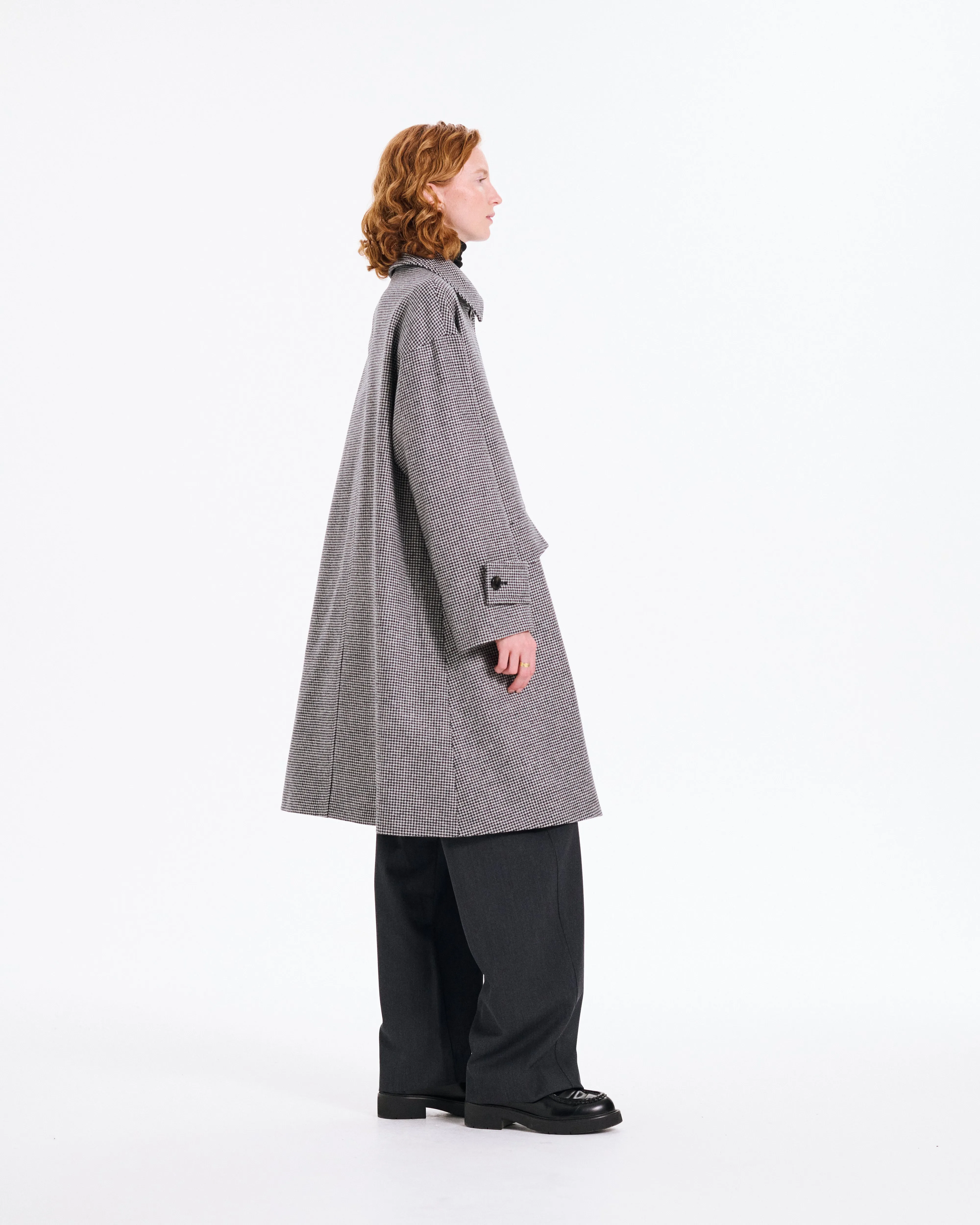 Humbie Slim Long Wool Houndstooth Coat sold by Mackintosh product image thumbnail 3